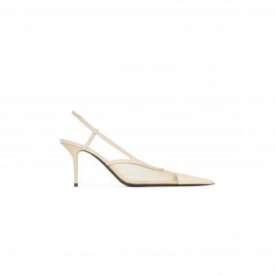 YSL RENÉE SLINGBACK PUMPS IN MESH 869662AAGMC9261
